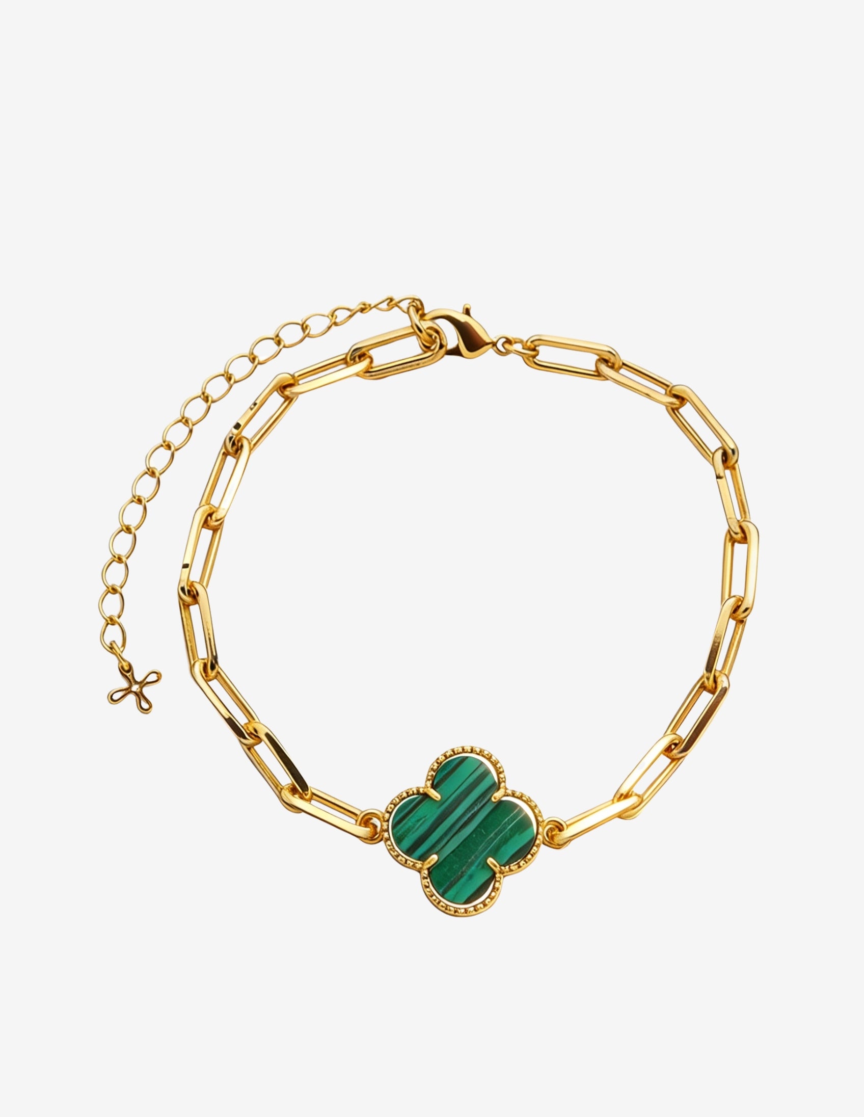 Pulseira Trevo Malaquita
