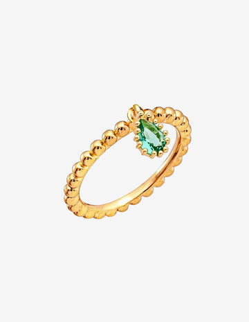 Anel Pedra - Gota - Verde