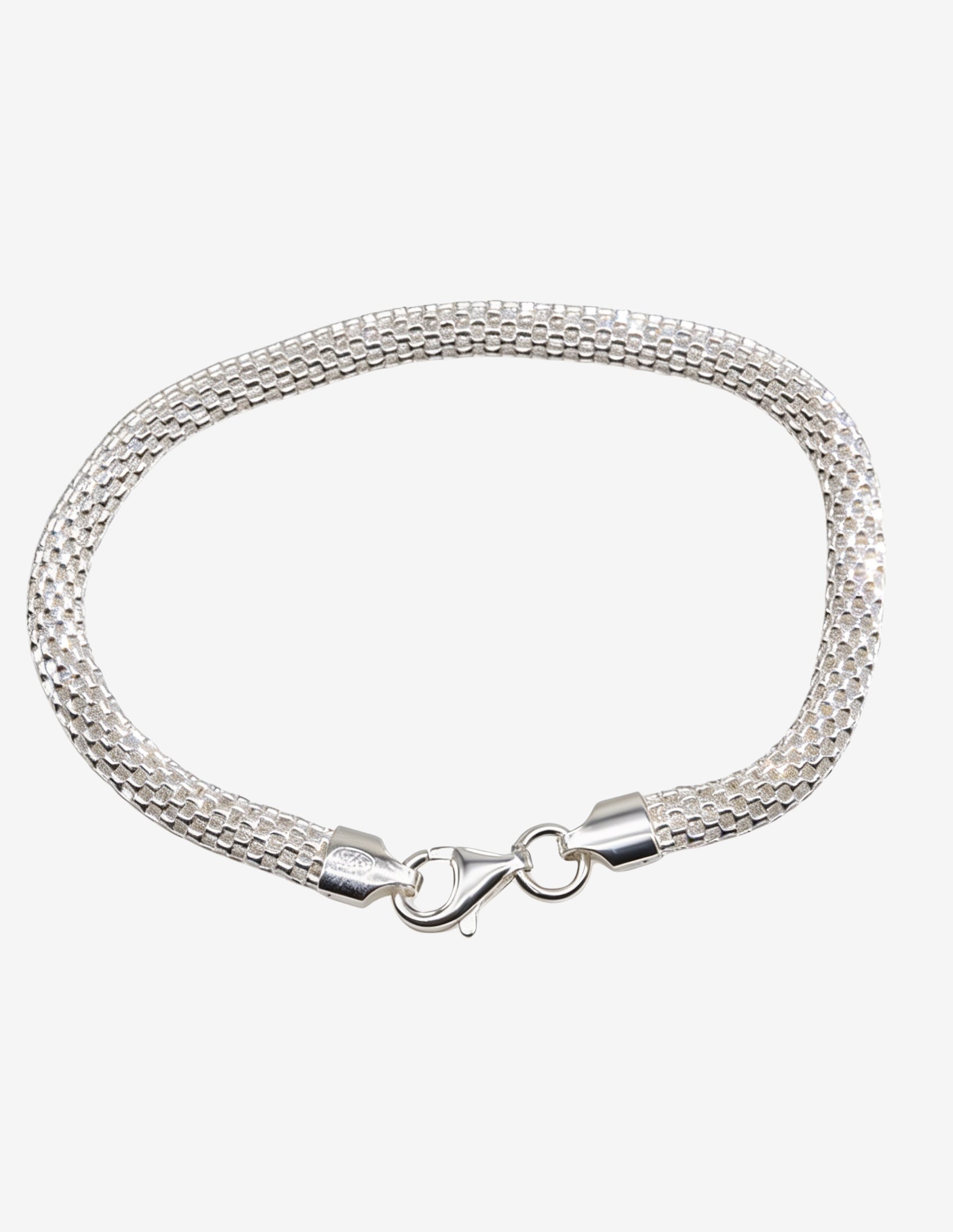Pulseira Pipoca Prata Branca