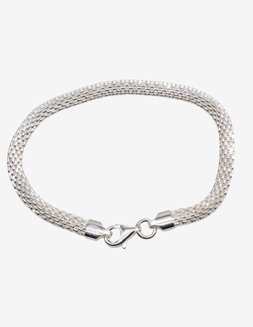 Pulseira Pipoca Prata Branca