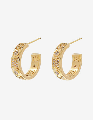 Brinco Meia Argola Inspiração Cartier