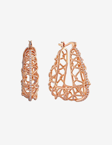 Brinco Argola Triangular Vazada