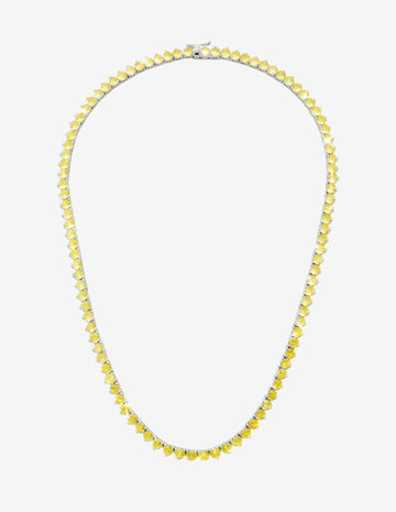 Colar Riviera Yellow Fancy 4mm – Ródio Branco
