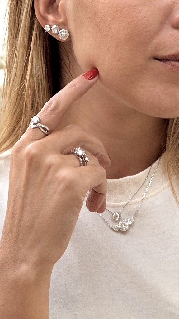 Anel Moissanite 6.5mm