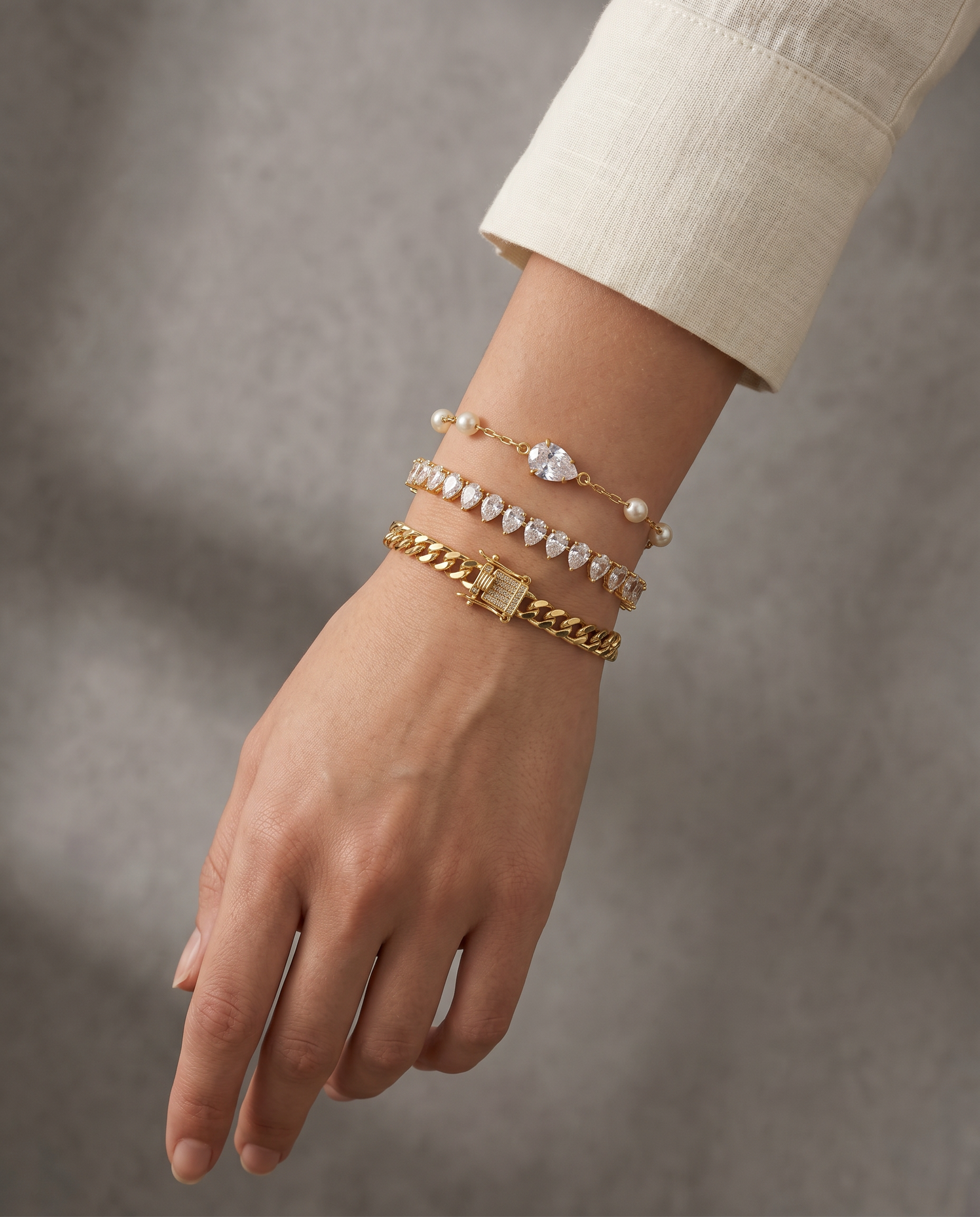 Pulseira Riviera Gota Cristal