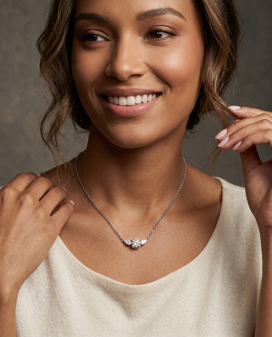 Colar Moissanite 9mm