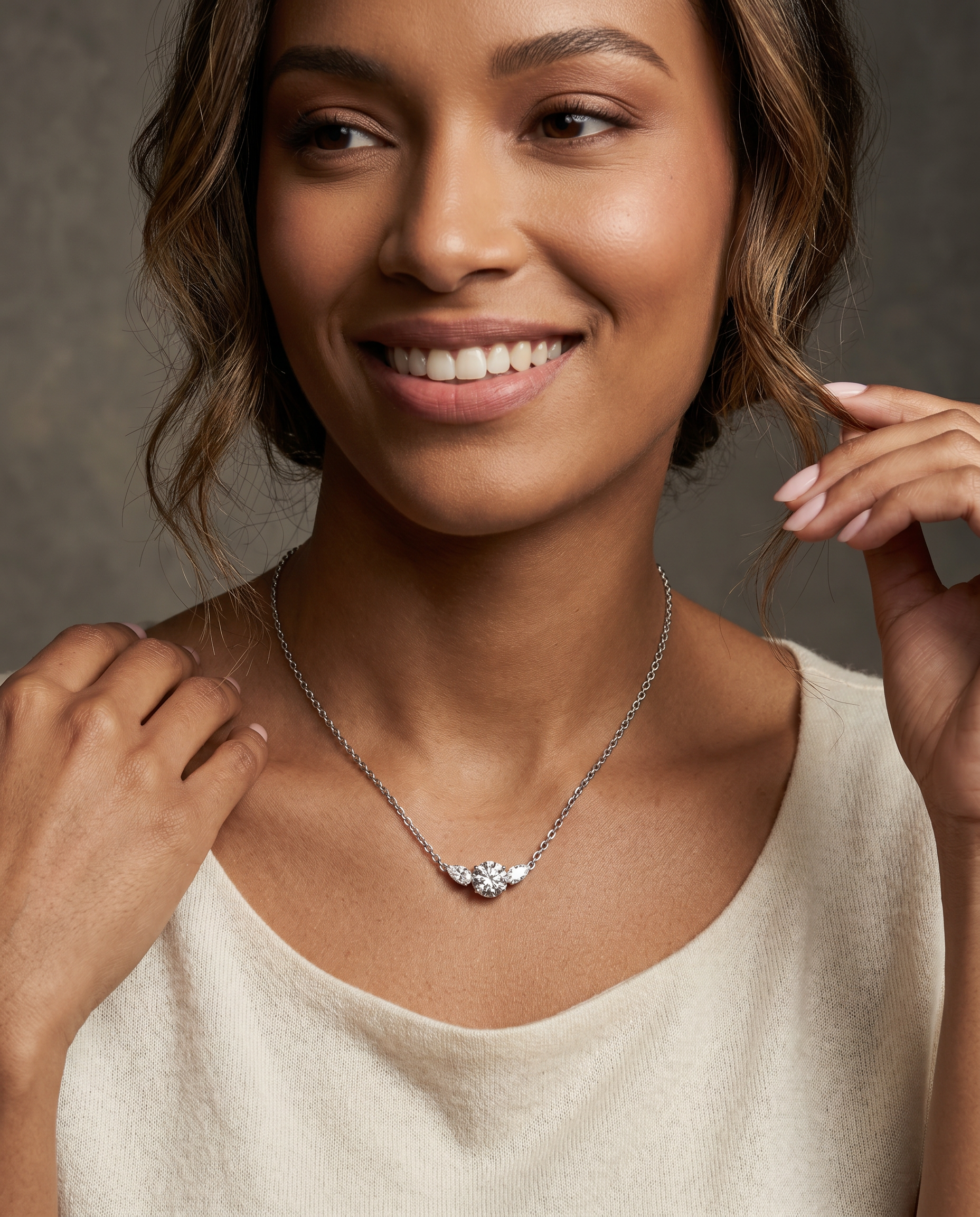 Colar Moissanite 9mm